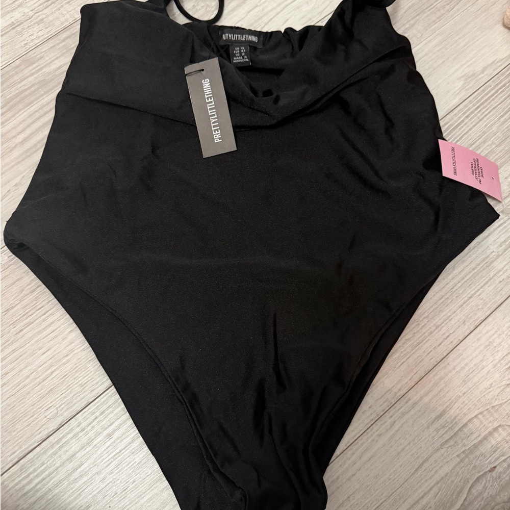 PrettyLittleThing Elegant Black One-Piece Swimsuit